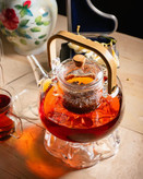 قوری پیرکس دسته چوبی
