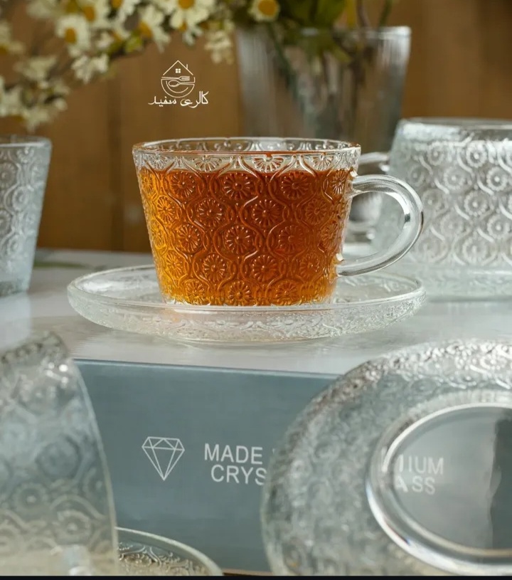 فنجان و نعلبکی طرح گل