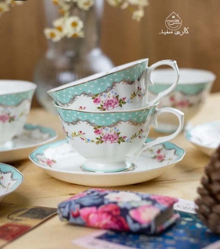 فنجان نعلبکی طرح انجل