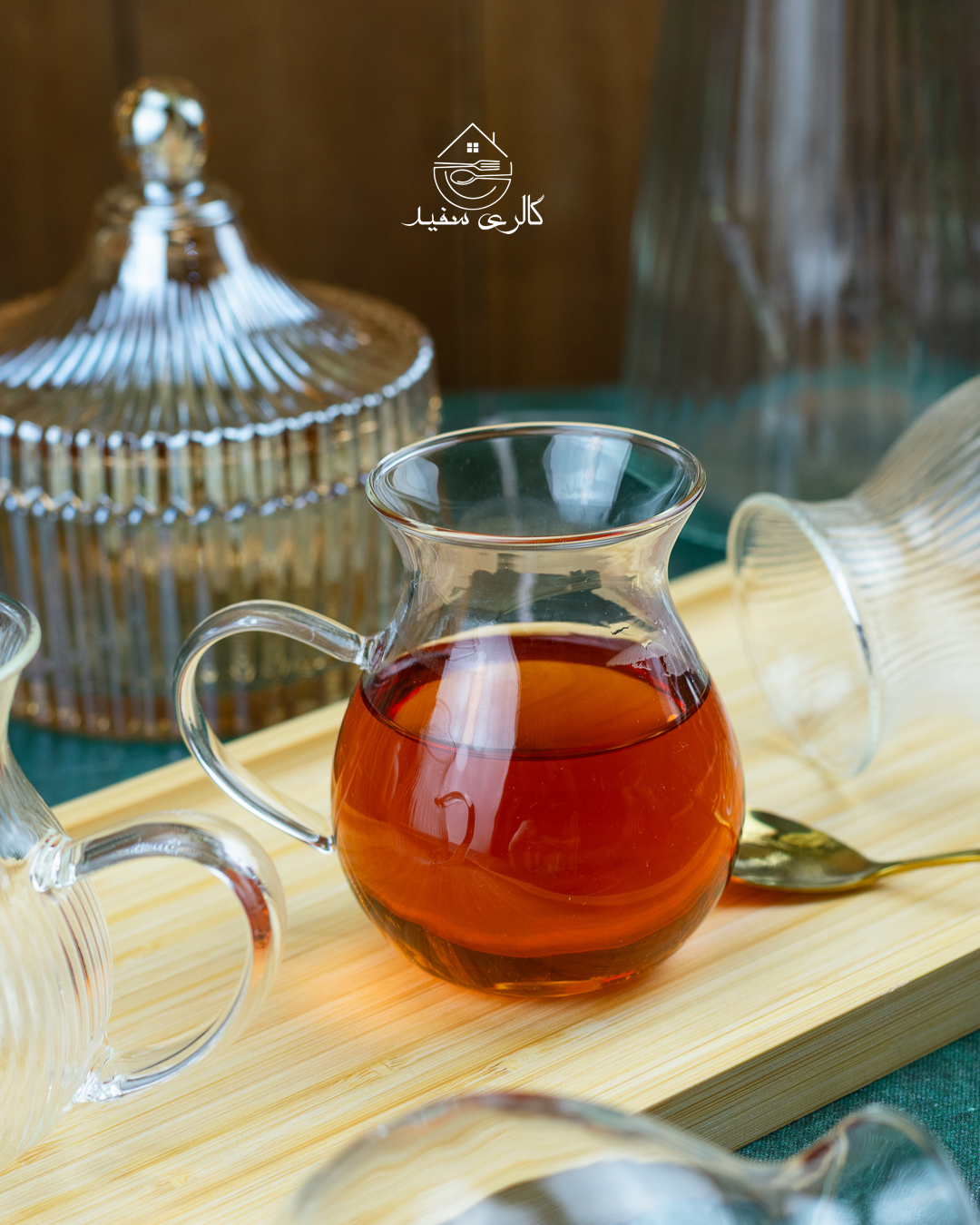 استکان کمرباریک دسته دار